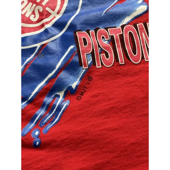 Vintage NBA Detroit Pistons Single Stitch MJT’s Shirt Size XL 25”x31” - Picture 5 of 5